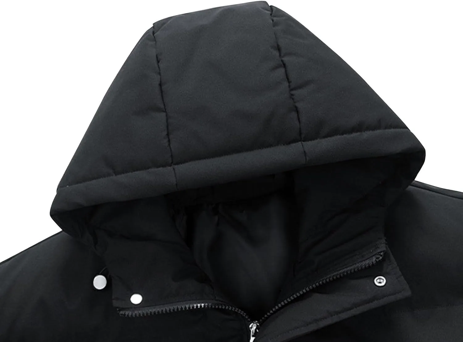 Men's Puffer Jacket Fleece Lined down Coat Fur Hood Winter Coat Water Resistant Parka Windbreaker Ski Jacket