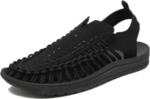 Men's Slip-On Handwoven Loafers - Breathable Beach Sandals with Non-Slip Rubber Outsole