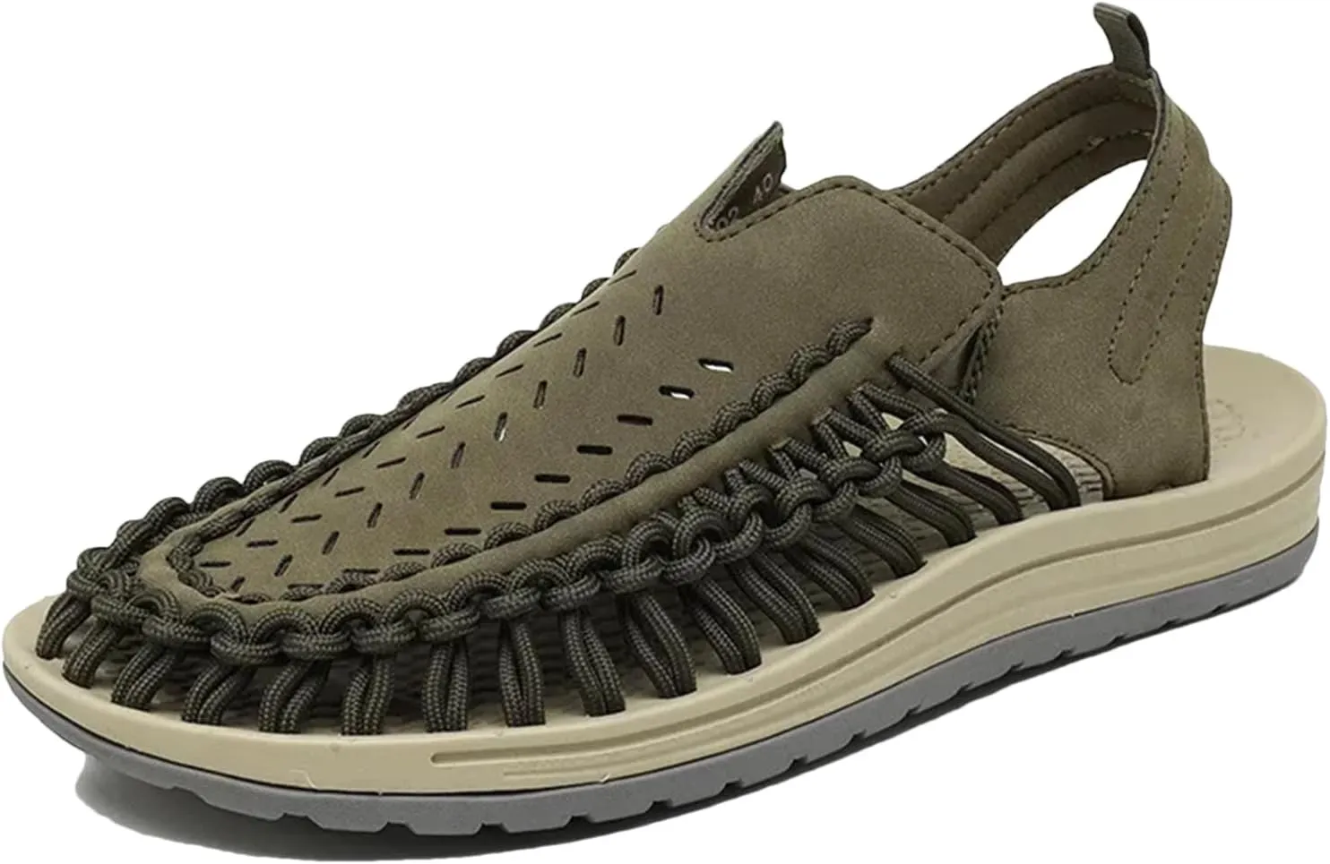 Men's Slip-On Handwoven Loafers - Breathable Beach Sandals with Non-Slip Rubber Outsole