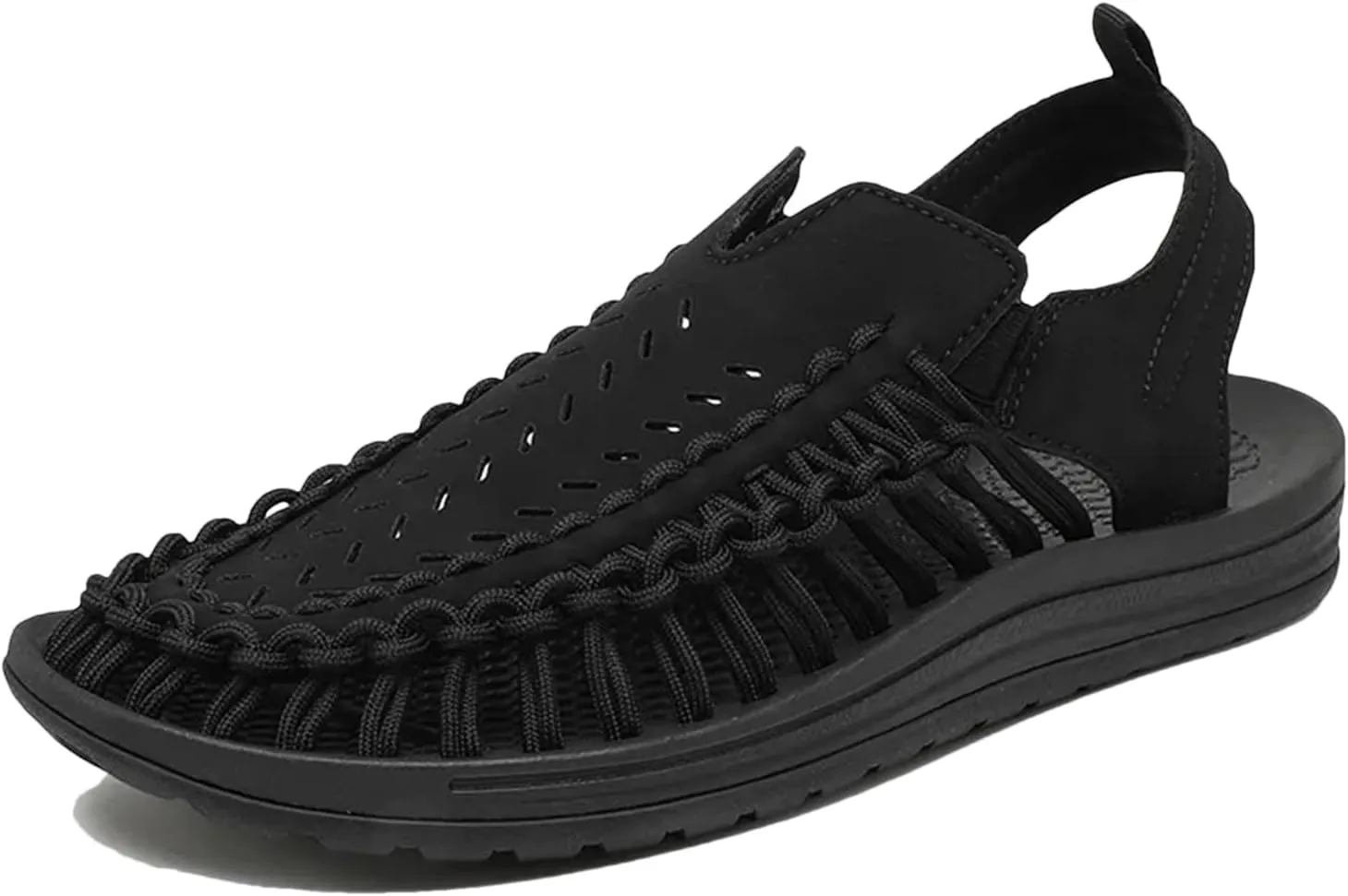 Men's Slip-On Handwoven Loafers - Breathable Beach Sandals with Non-Slip Rubber Outsole