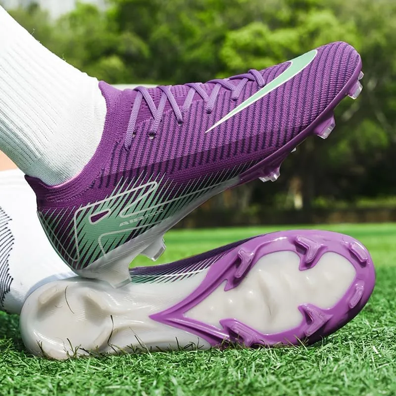 Men's Soccer Cleats for Mens High-Top Non-Slip Spikes Shoes for Youth Professional Training Turf Indoor Outdoor Sneaker