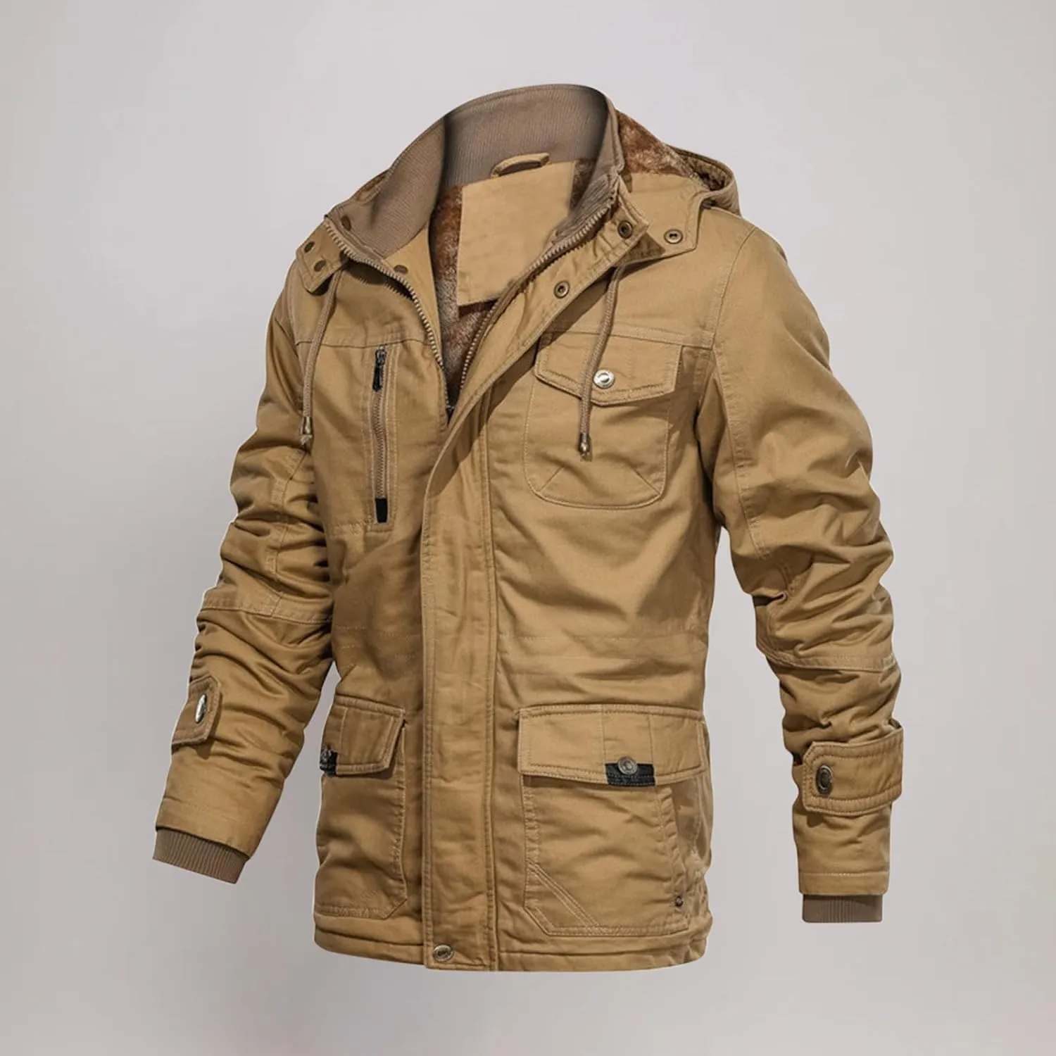 Men's Special Ops Military Tactical Rain Jackets Winter Warm Fleece Softshell Hooded Raincoat Snowboard Soft Outwear