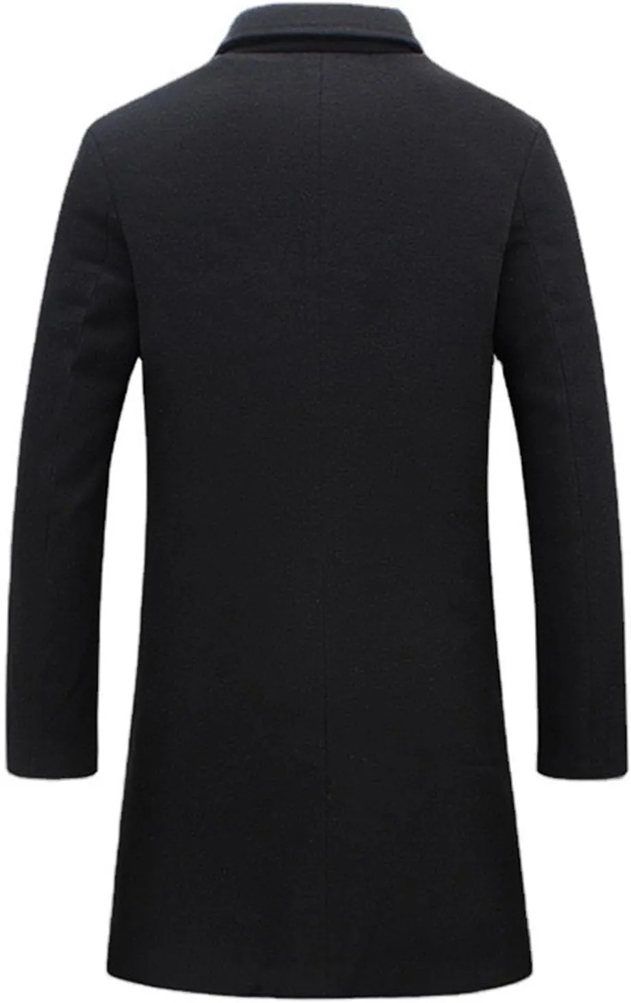 Mens Trench Coat Slim Fit Double Breasted Long Jacket Notched Lapel Belt Fall Windproof Coats Windbreaker Overcoats