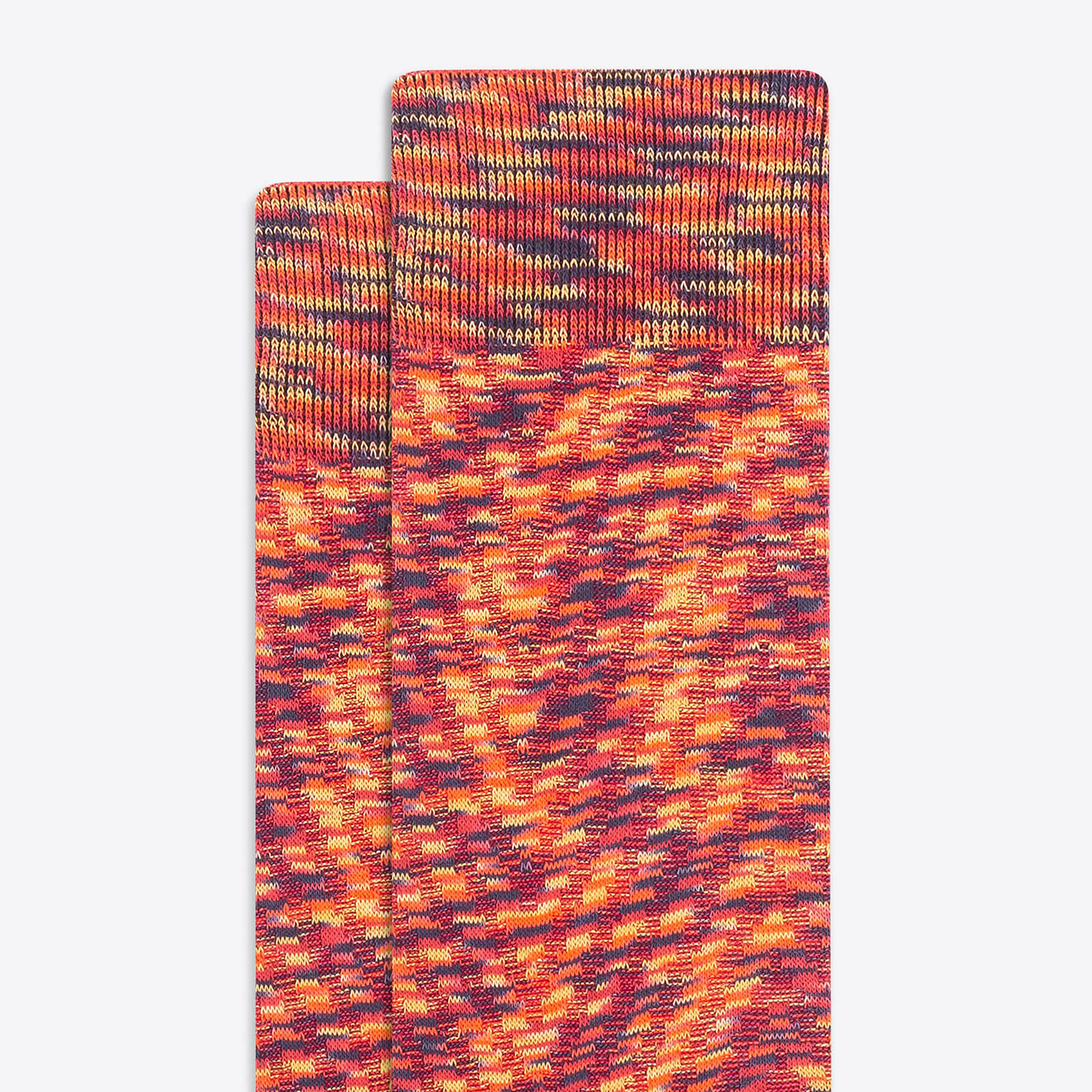 Mirco Chevron Melange Mid-Calf Socks
