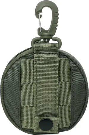 Molle Pouches,Belt Pouch with Clip Nylon Key Pouch Portable Outdoor Mini Zippered Change Purse Round Mens Coin Pouch Key Bag for Travel Sports