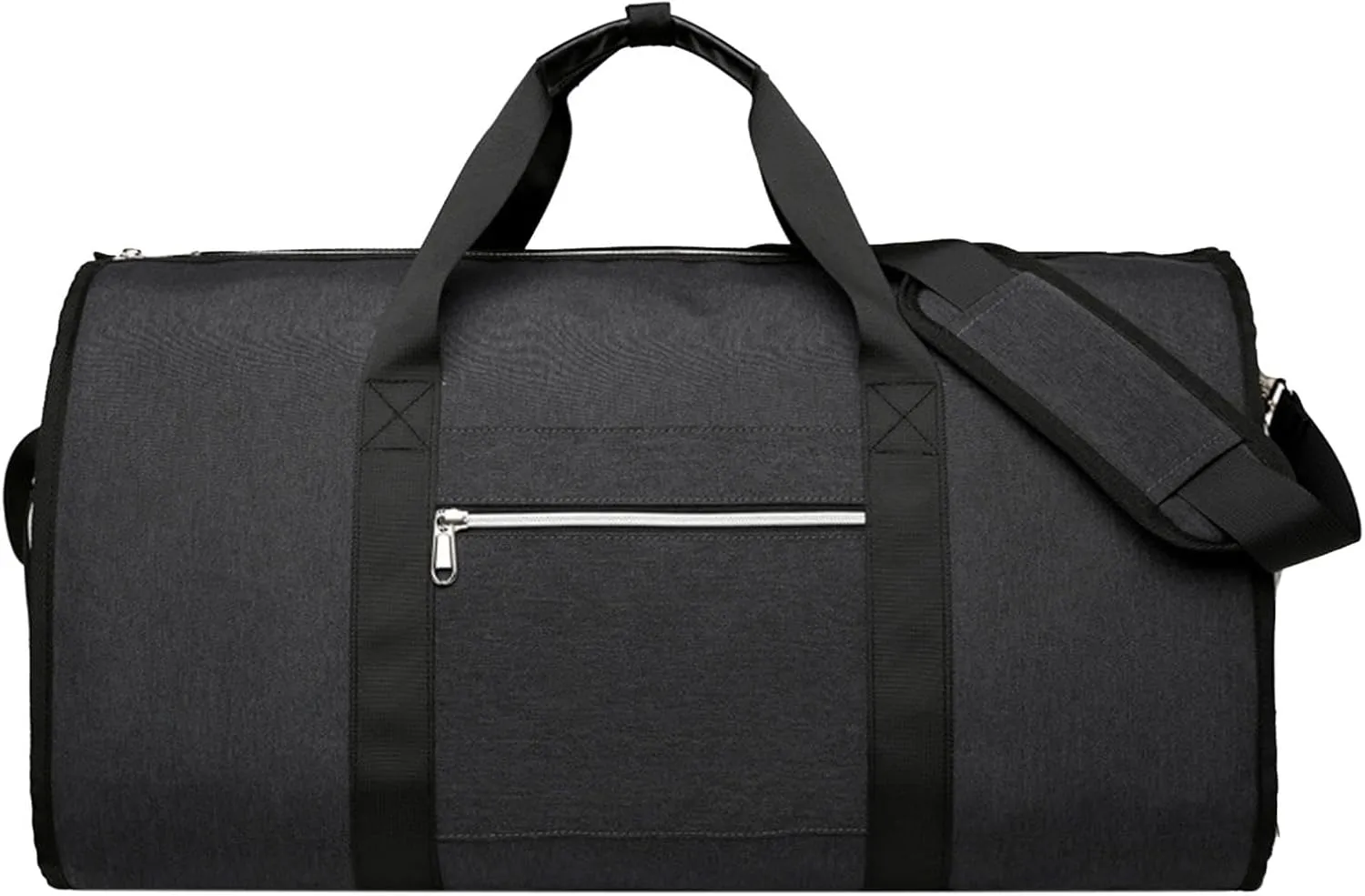 Naysku Garment Duffle Bag, Travel Suit Carrier Bag, Foldable Garment Suit Bag with Shoe Compartment, Convertible Luggage Suitcase Clothing Organizer, for Men, Women & Travel Accessories (Black)