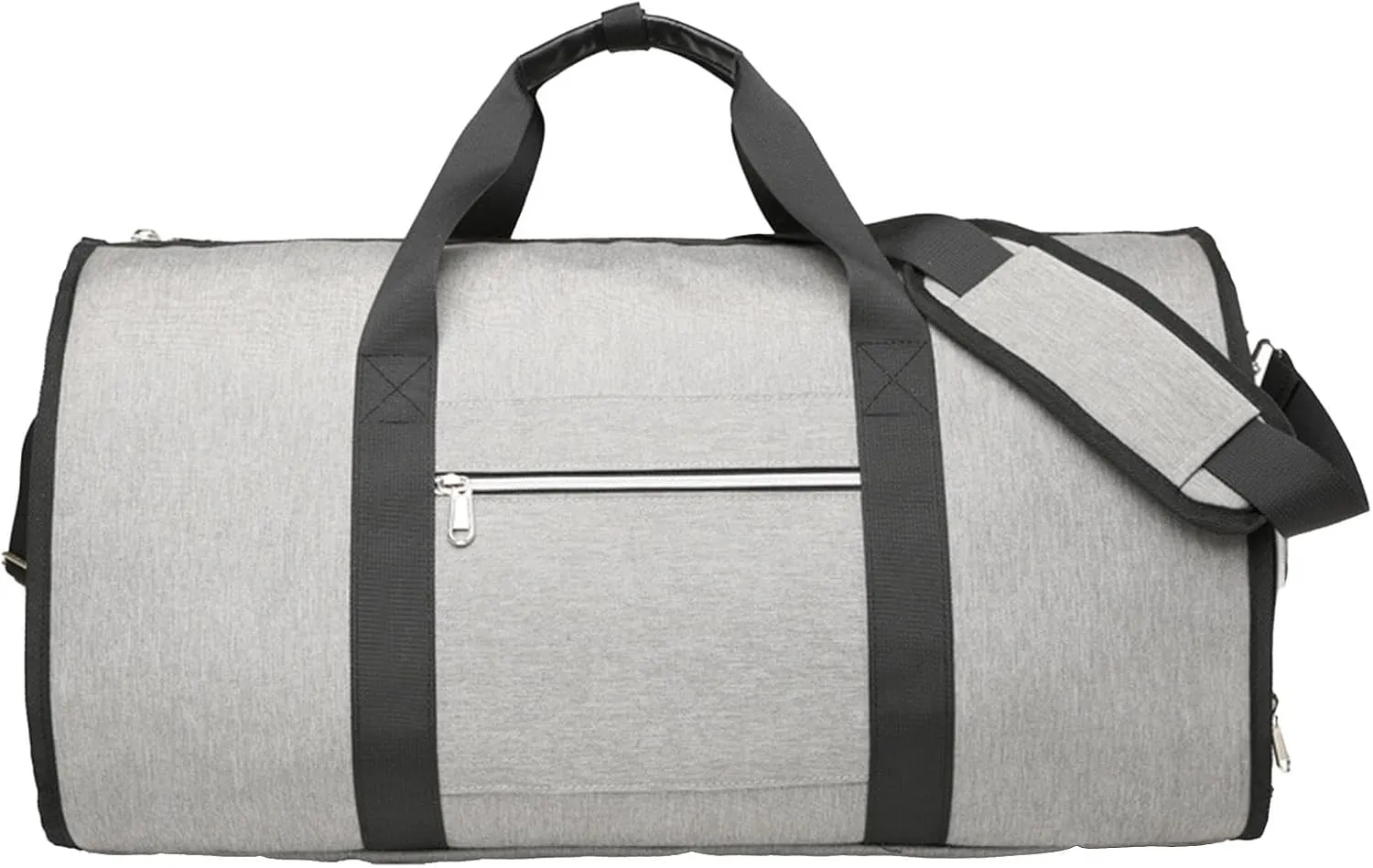 Naysku Garment Duffle Bag, Travel Suit Carrier Bag, Foldable Garment Suit Bag with Shoe Compartment, Convertible Luggage Suitcase Clothing Organizer, for Men, Women & Travel Accessories (Gray)