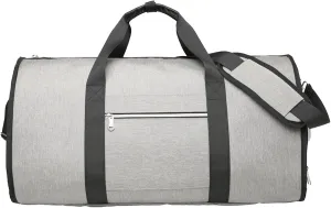 Naysku Garment Duffle Bag, Travel Suit Carrier Bag, Foldable Garment Suit Bag with Shoe Compartment, Convertible Luggage Suitcase Clothing Organizer, for Men, Women & Travel Accessories (Gray)