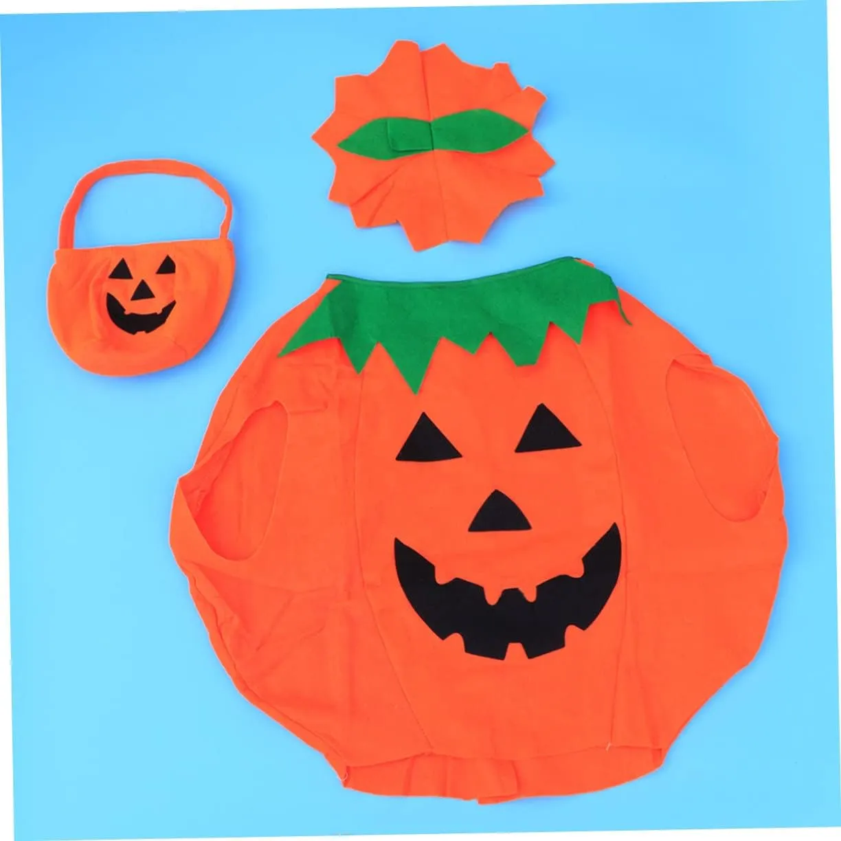 NOLITOY Pumpkin Halloween Kids Cloak Hat Boys Girls Kids Party Accessory for Cosplay Costumes