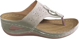 Orthopedic Sandals for Women 2025 Summer Beach Flip-Flops Wedge Slippers Casual Fashion Platform Shoes with Arch Support Comfortable Slip on Vacation Slippers