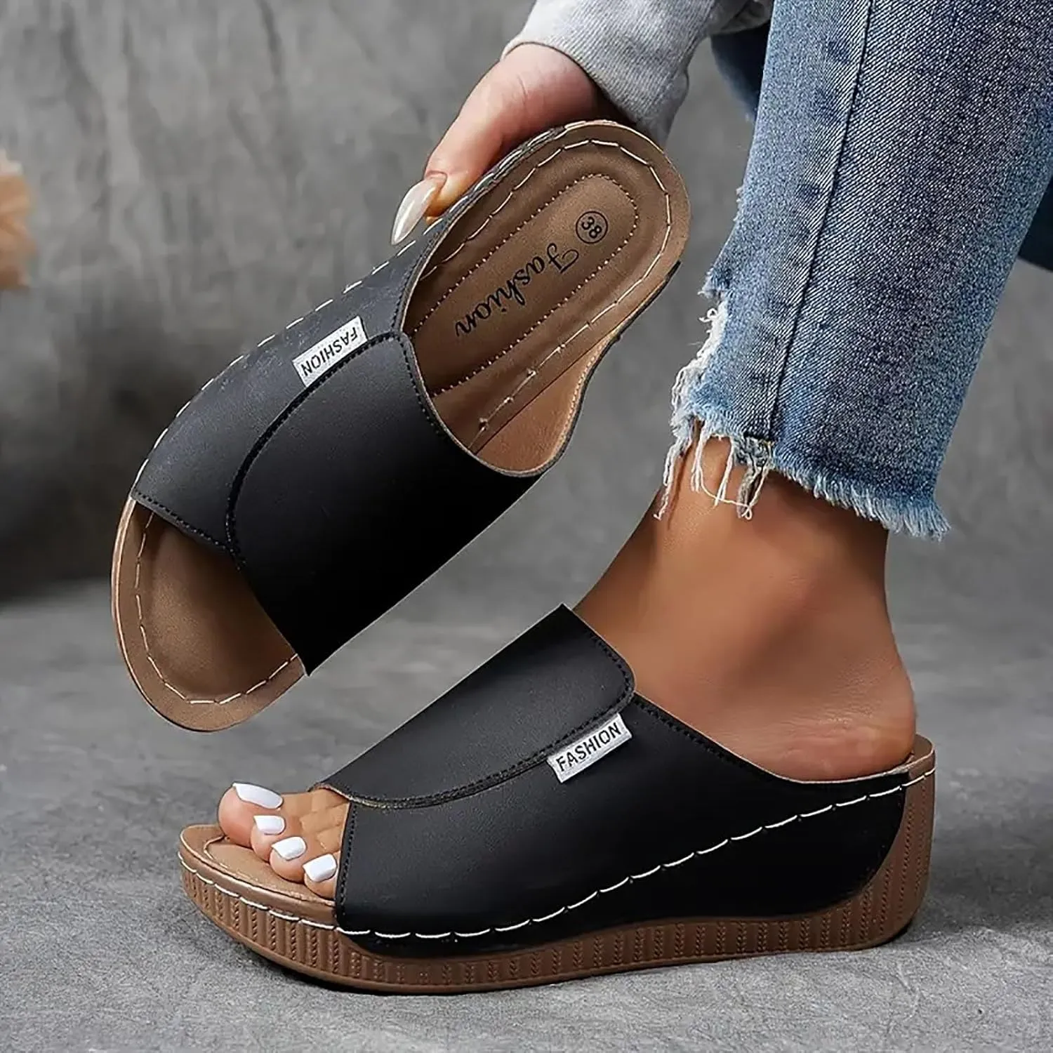 Orthopedic Sandals for Women Damping Sole Upgradation Stretch Lightweight Sandal Orthopedic Arch Support Summer Shoes