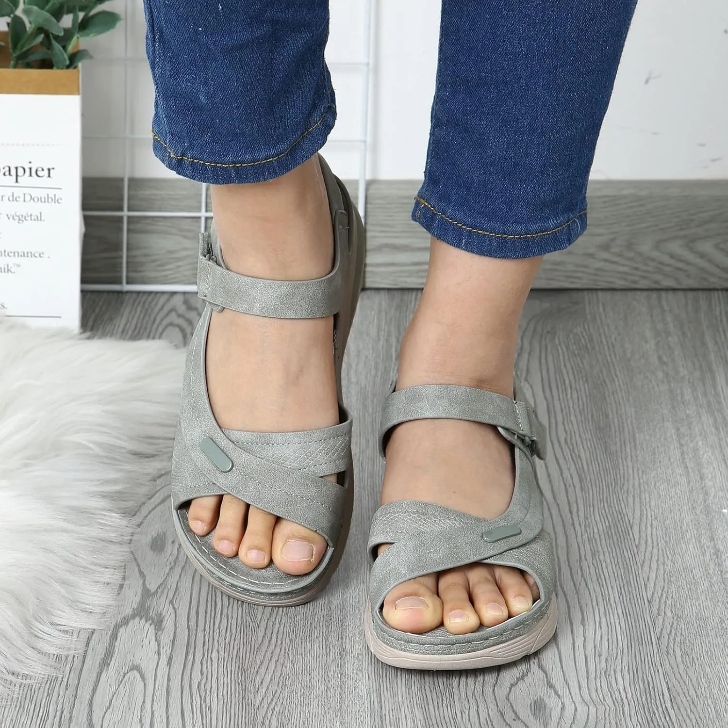 Orthopedic Sandals for Women,Women Comfortable Sandals Orthotic Walking Sandal Orthopedic Arch Support Sandal