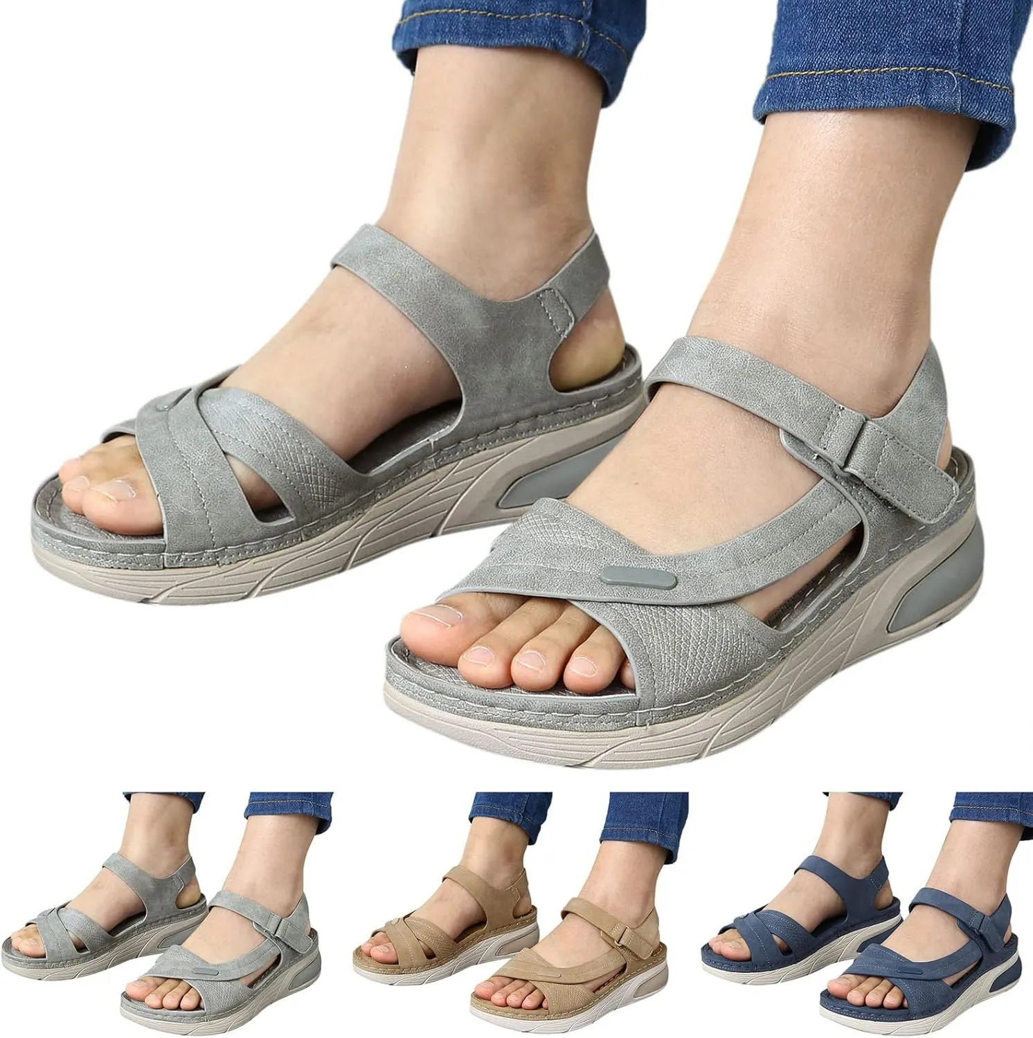Orthopedic Sandals for Women,Women Comfortable Sandals Orthotic Walking Sandal Orthopedic Arch Support Sandal