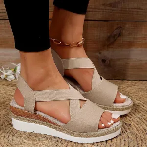 Orthopedic Sandals for Women,Womens Walking Sandal 2025 Arch Support Wedges Summer Dressy Open Toe Ankle Strap Platform Beach Casual Slip on Shoes