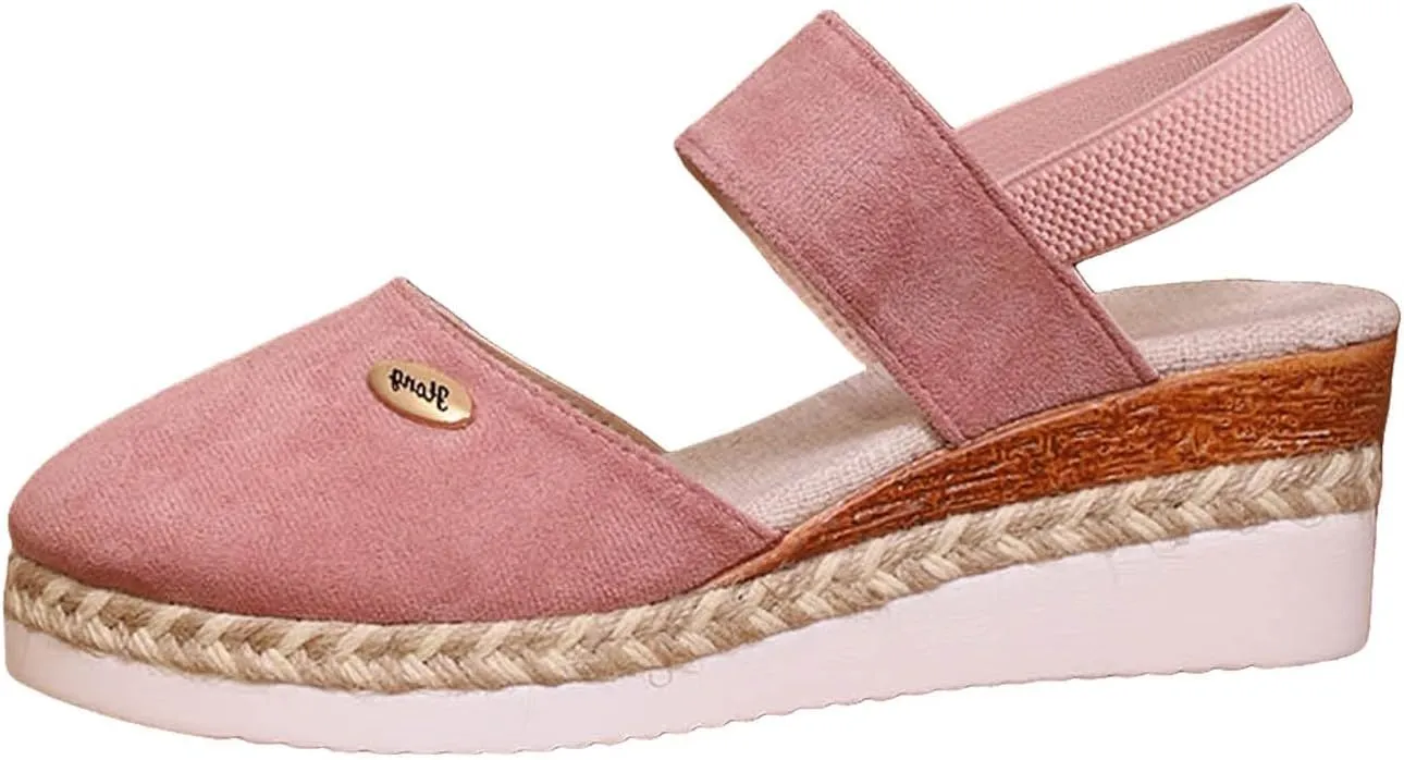 Orthopedic Wedge Sandals for Women Summer Dressy 2025 Womens Platform Sandal Arch Support Closed Toe Buckle Ankle Strap Espadrilles Wedges Sandals Comfortable Outdoor Shoes