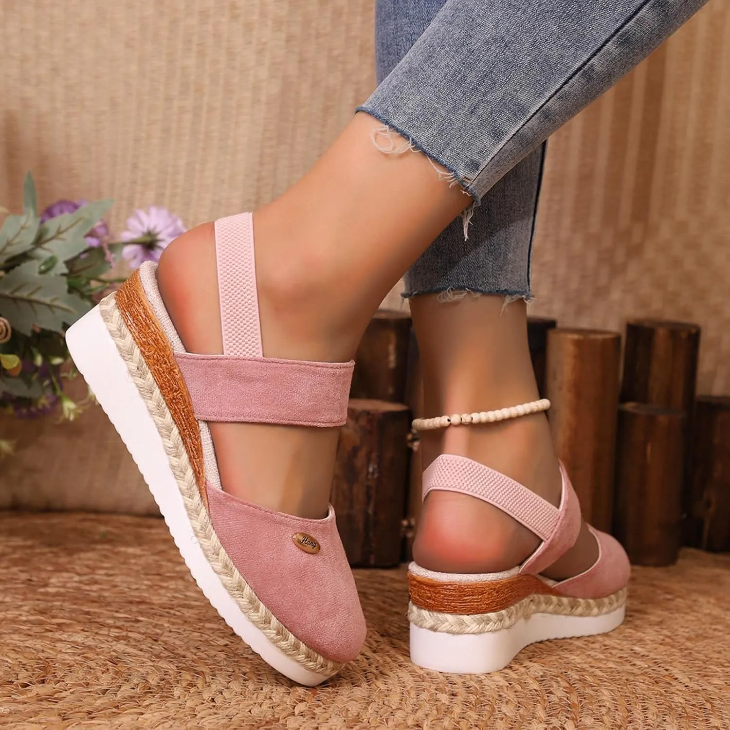Orthopedic Wedge Sandals for Women Summer Dressy 2025 Womens Platform Sandal Arch Support Closed Toe Buckle Ankle Strap Espadrilles Wedges Sandals Comfortable Outdoor Shoes