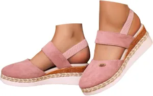 Orthopedic Wedge Sandals for Women Summer Dressy 2025 Womens Platform Sandal Arch Support Closed Toe Buckle Ankle Strap Espadrilles Wedges Sandals Comfortable Outdoor Shoes