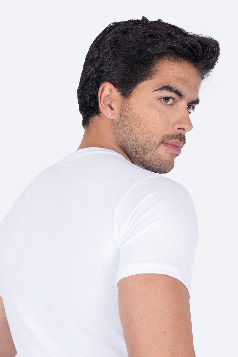 Playera blanca manga corta Surf