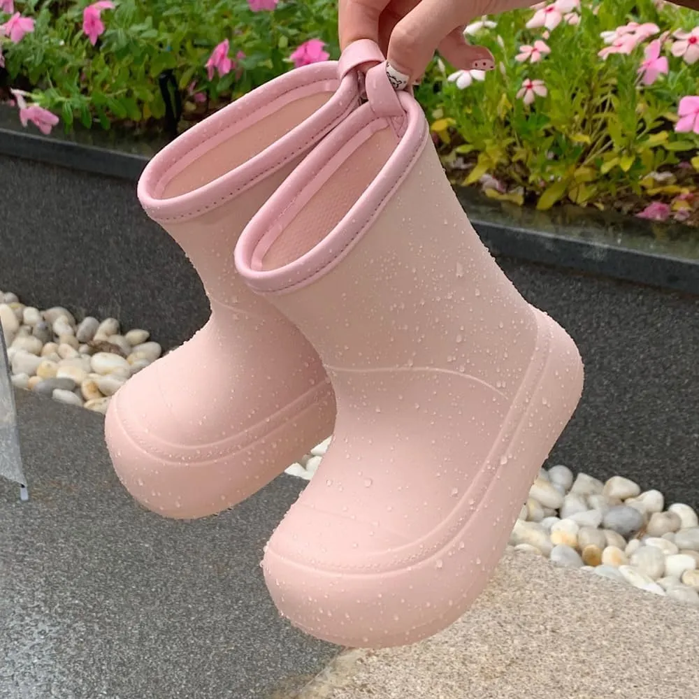 Rain Boots for Women Cartoon Ladies Outdoor Non-Slip Waterproof Students Four Seasons Universal Rainy Rubber Shoes