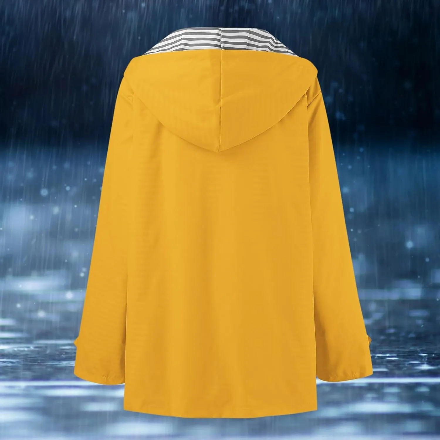 Rain Coats For Women Waterproof With Hood Plus Size Outdoor Active Rain Jacket Lightweight Zip Up Raincoat Windbreaker