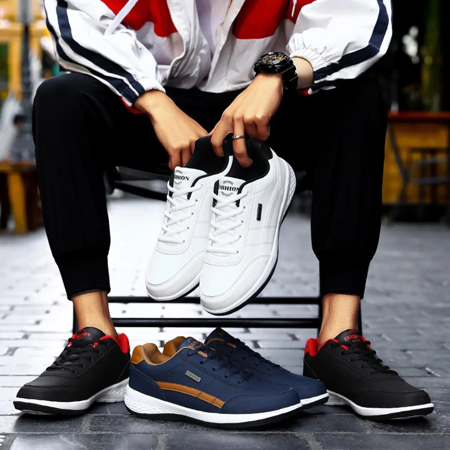 Running Shoes for Men Non Slip Walking Sneakers Athletic Jogging Shoes Comfort Workout Sneakers Active Tennis Shoes