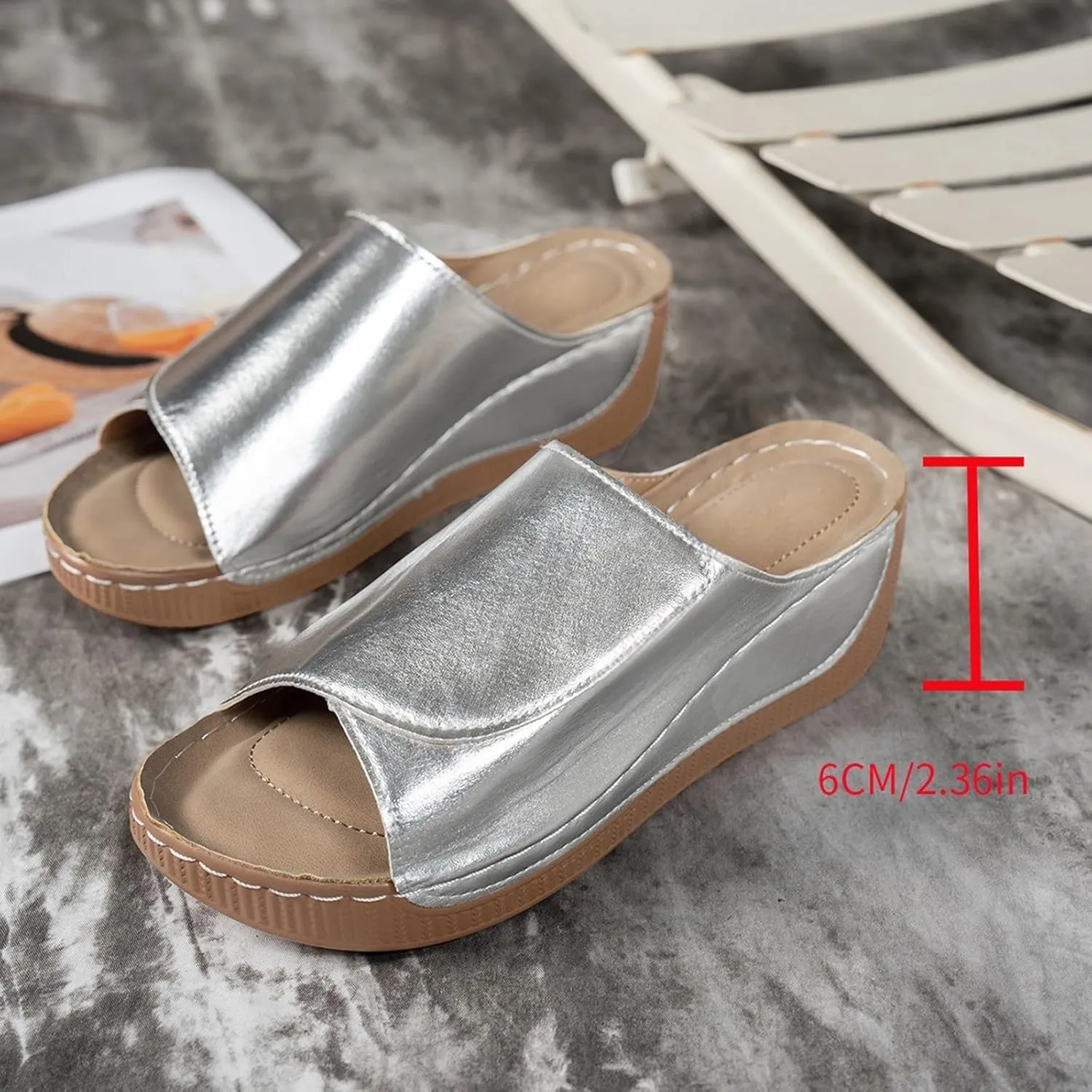 Sandals for Women Platform Wedge Open Toe Low Heel Beach Flats Ankle Chelsea Dress Shoes Orthopedic Casual Summer Slip on Sandal Flat Espadrilles Walking Slippers Arch Support Strappy Wedges