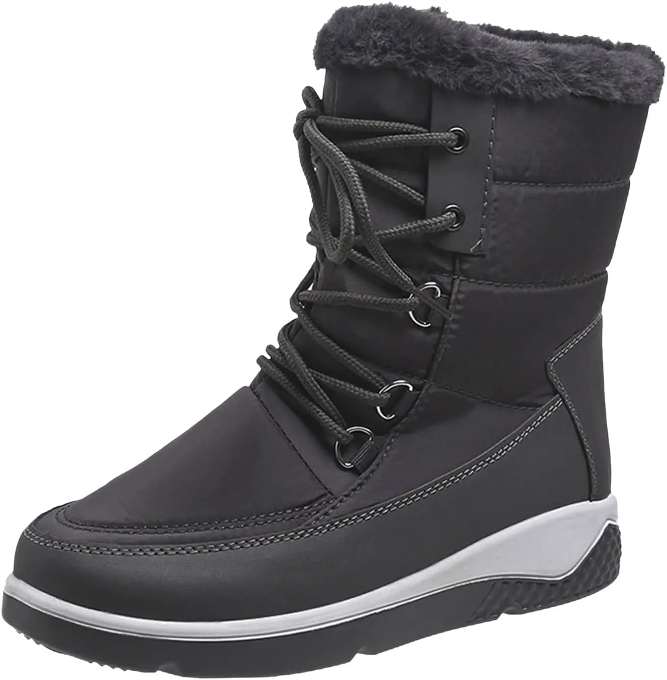 SBGMoSJ Waterproof Winter Boots Women Size 9 Womens Winter Boots Waterproof Insulated Slip on Winter Boots for Women 8.5 Waterproof Zapatos De Nieve Para Mujeres Botas De Invierno Para Mujer Blancas