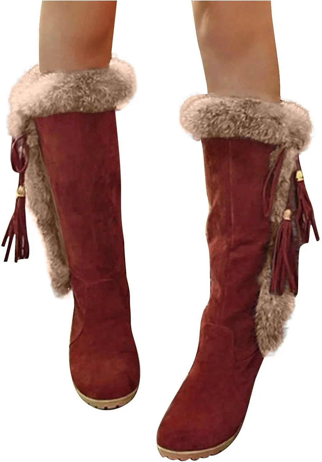 SBGMoSJ Winter Boots for Women 2023 Trendy Fall Women's Winter Boots Waterproof Zipper Womens Winter Boots Size 9 Wide Women Boots Winter Cute Botas De Frio Para Mujer