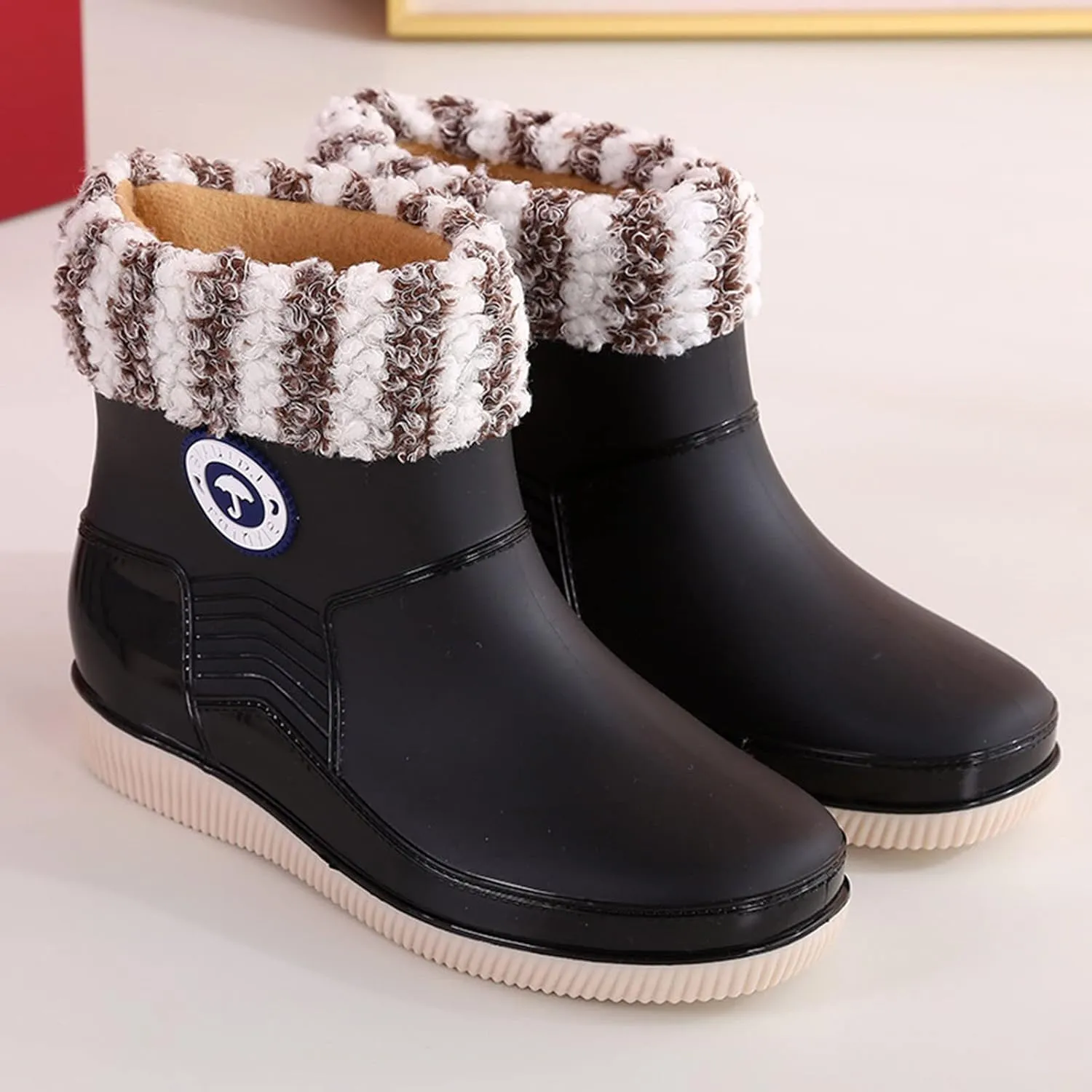 Short Rain Boots for Women Men Waterproof Non-Slip Rain Boots for Outdoor Anti-Slipping Fishing Garden