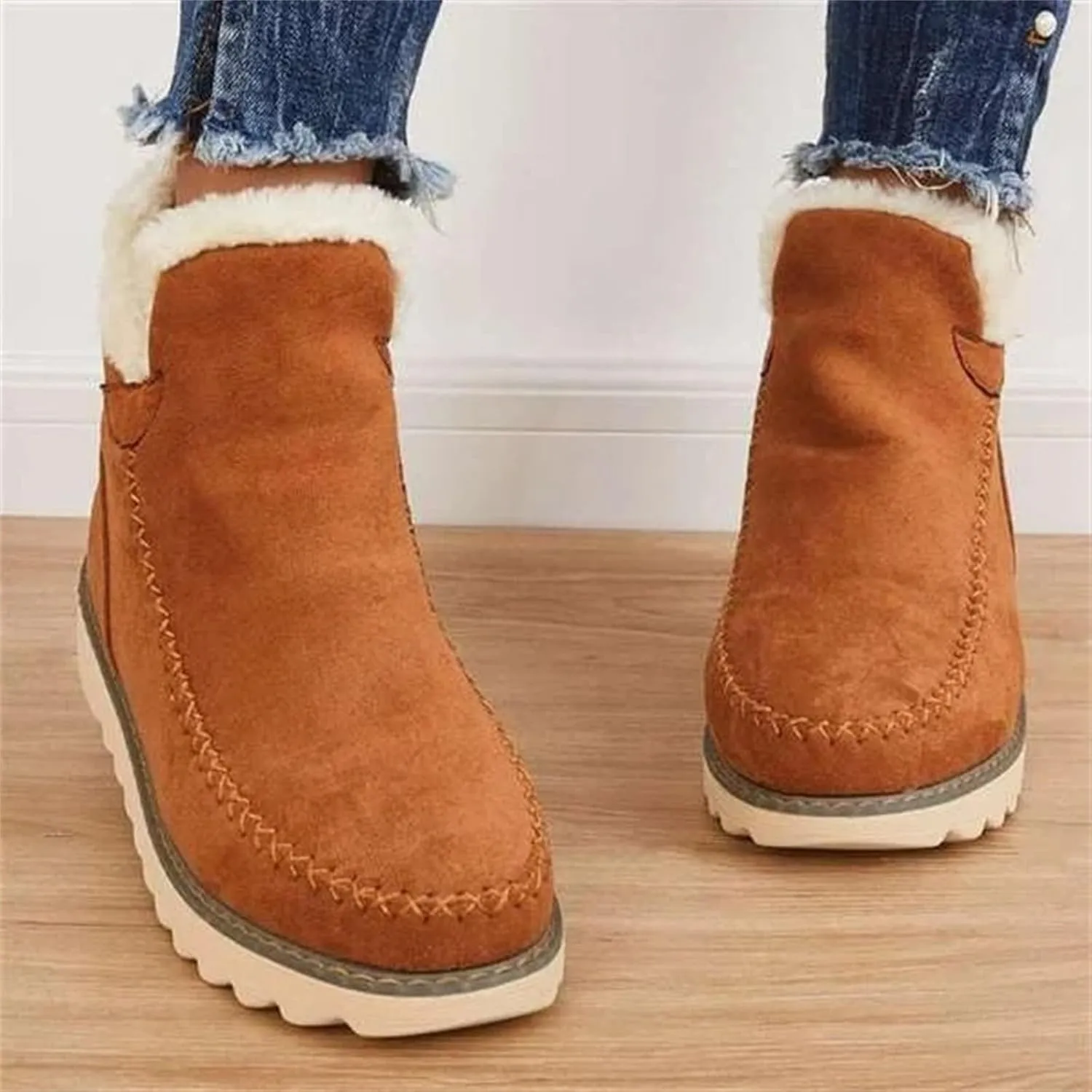 Slip on Winter Boots for Women Waterproof Womens Snow Boots Size 6.5 Wide Womens Size 10 1/2 Wide Winter Boots Winter Womens Boots Size 10 Womens Insulated Waterproof Boots Hunting