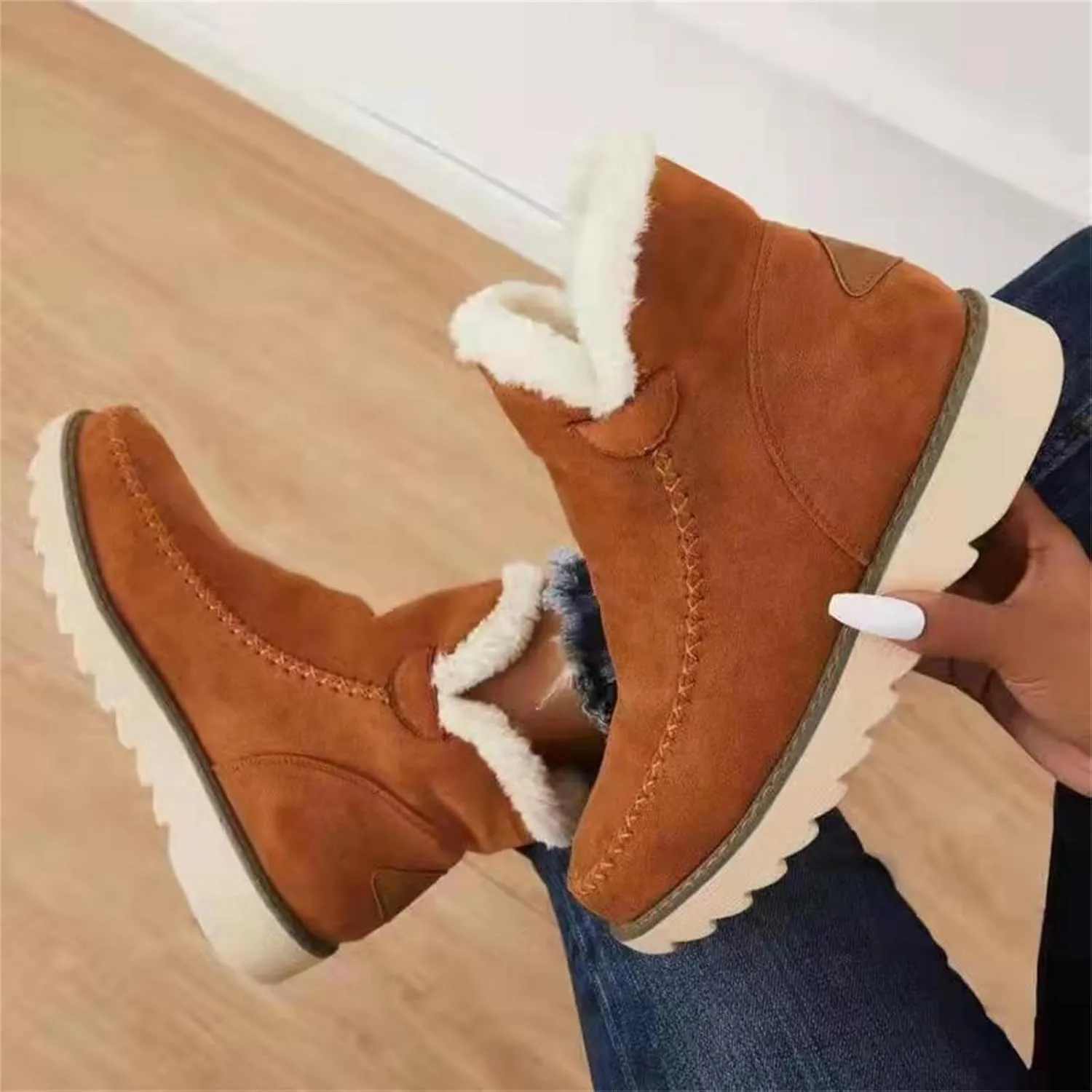 Slip on Winter Boots for Women Waterproof Womens Snow Boots Size 6.5 Wide Womens Size 10 1/2 Wide Winter Boots Winter Womens Boots Size 10 Womens Insulated Waterproof Boots Hunting