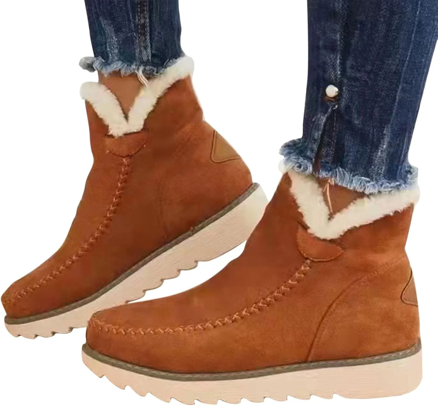 Slip on Winter Boots for Women Waterproof Womens Snow Boots Size 6.5 Wide Womens Size 10 1/2 Wide Winter Boots Winter Womens Boots Size 10 Womens Insulated Waterproof Boots Hunting