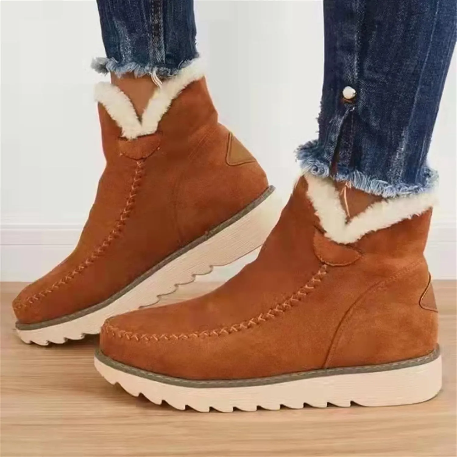 Slip on Winter Boots for Women Waterproof Womens Snow Boots Size 6.5 Wide Womens Size 10 1/2 Wide Winter Boots Winter Womens Boots Size 10 Womens Insulated Waterproof Boots Hunting