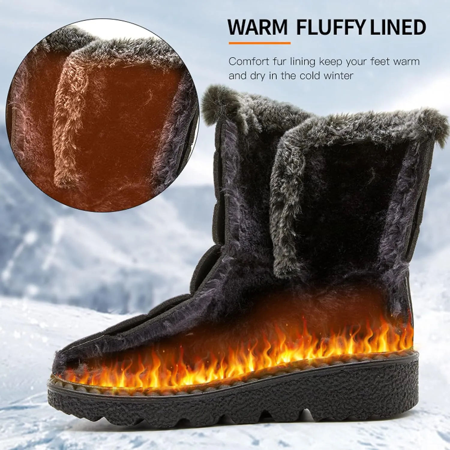 Snow Boot for Women Size 6 Snowboard Boots Womens 9.5 White Warm Winter Boots Women Wide Extra Wide Calf Winter Boots for Women Botas Para Nieve Mujer