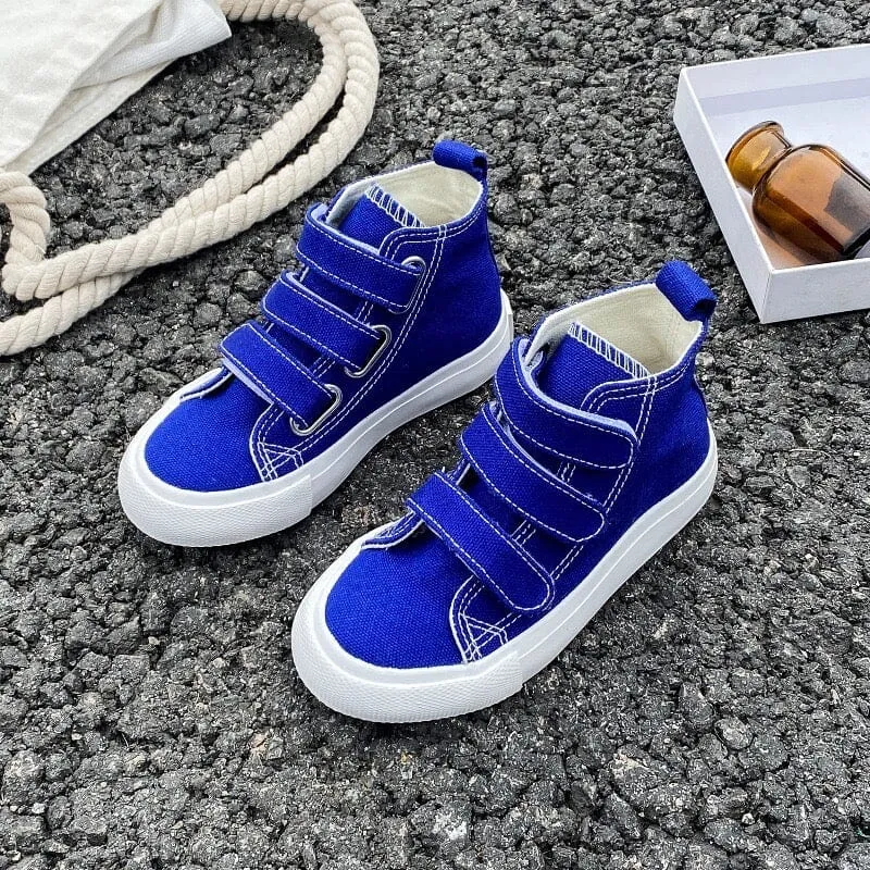 Solid Color High Top Kids Canvas Shoes (2)