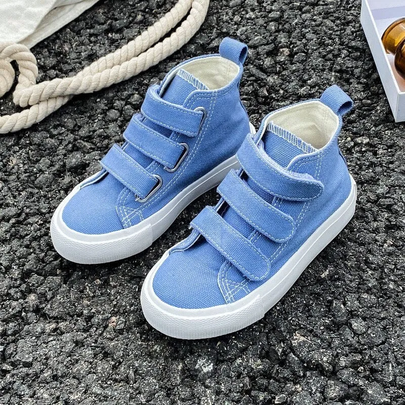 Solid Color High Top Kids Canvas Shoes (2)