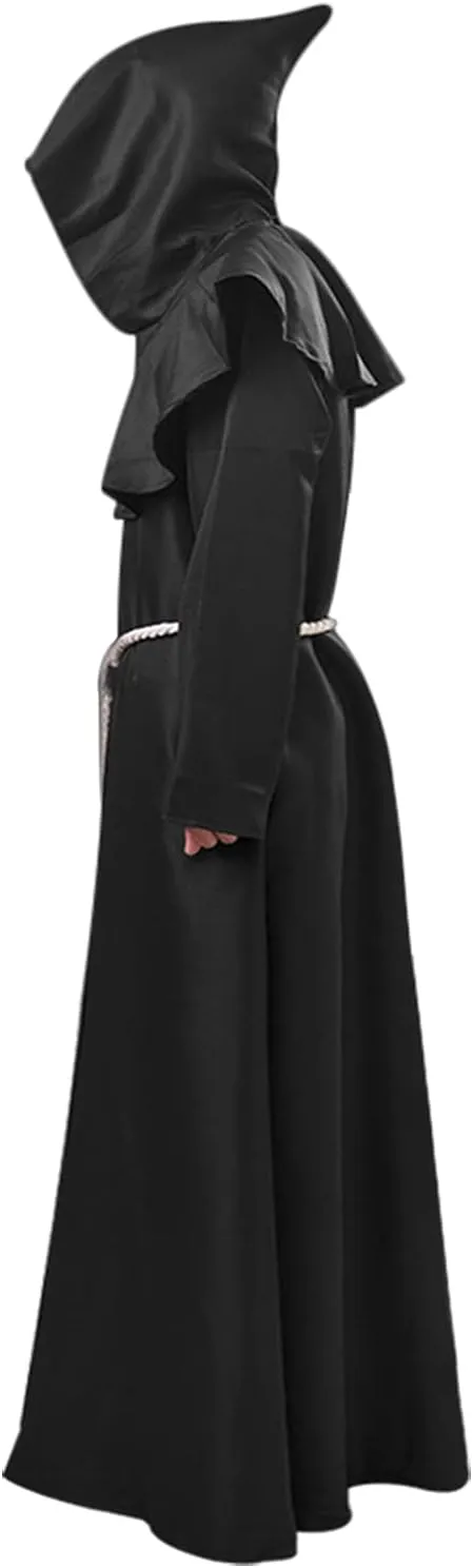 Starsouce Halloween Cosplay Monk Robe Medieval Friar Priest Hooded Robe Cloak Wizard Costume Shawl Uniform for Men
