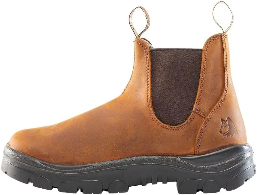 Steel Blue Men's Hobart Soft Toe Slip On Work Boots, Brown