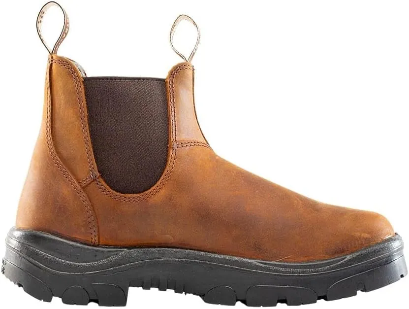 Steel Blue Men's Hobart Soft Toe Slip On Work Boots, Brown
