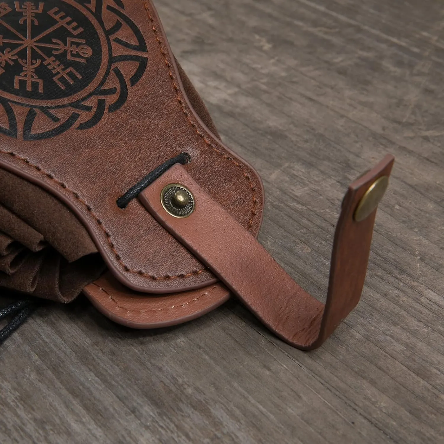 SUMGOGO Belt Pouch Waist Bag Medieval Drawstring Leather Casual Hiking Belt Coin Purse Pocket Cosplay Ren Faire Costume