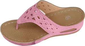 Summer Sandals for Women 2025 Trendy Dressy Bohemian Orthopedic Arch Support Sandals Beach Low Wedge Flip Flops