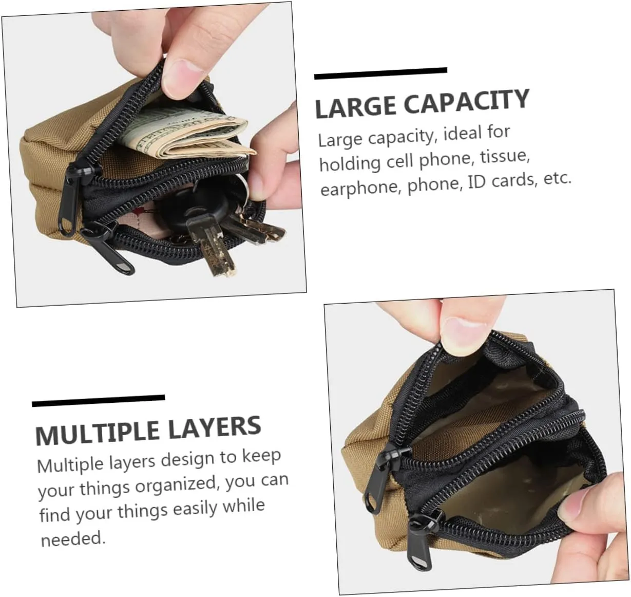 SUPVOX Pouch Bag Running Waist Bag Portable Waist Pouch Nylon Storage for Hiking