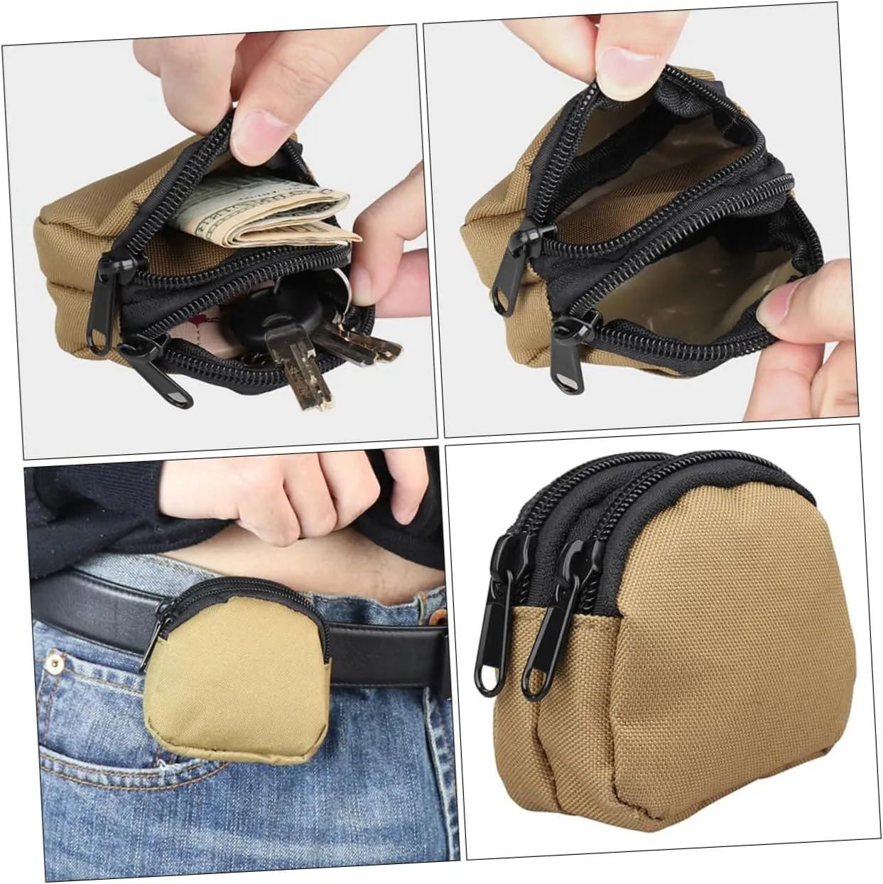 SUPVOX Pouch Bag Running Waist Bag Portable Waist Pouch Nylon Storage for Hiking