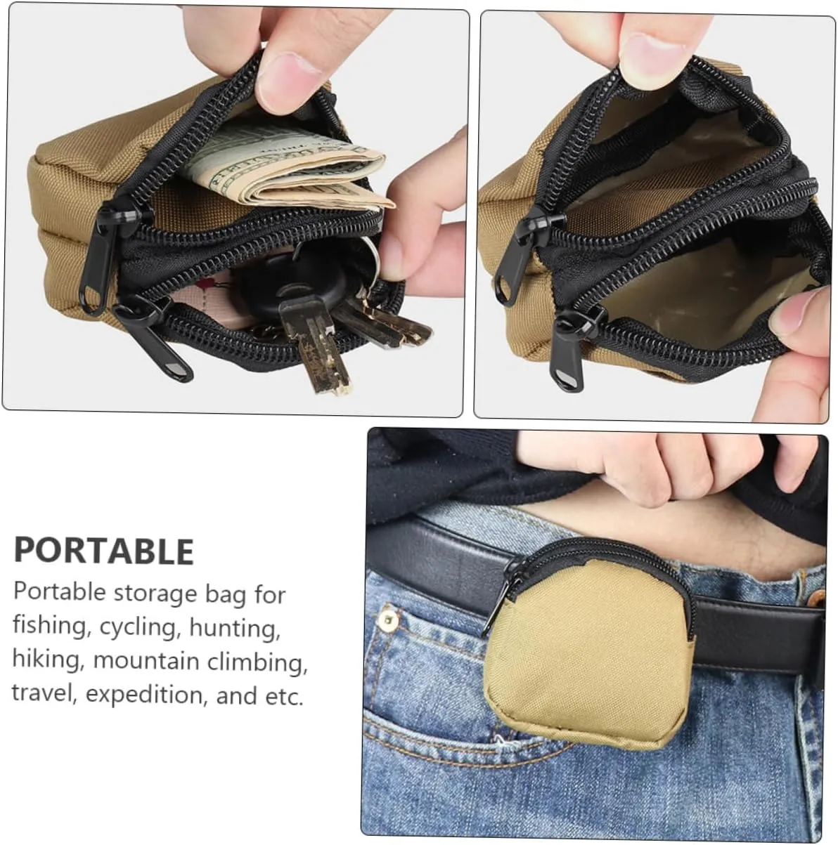 SUPVOX Pouch Bag Running Waist Bag Portable Waist Pouch Nylon Storage for Hiking