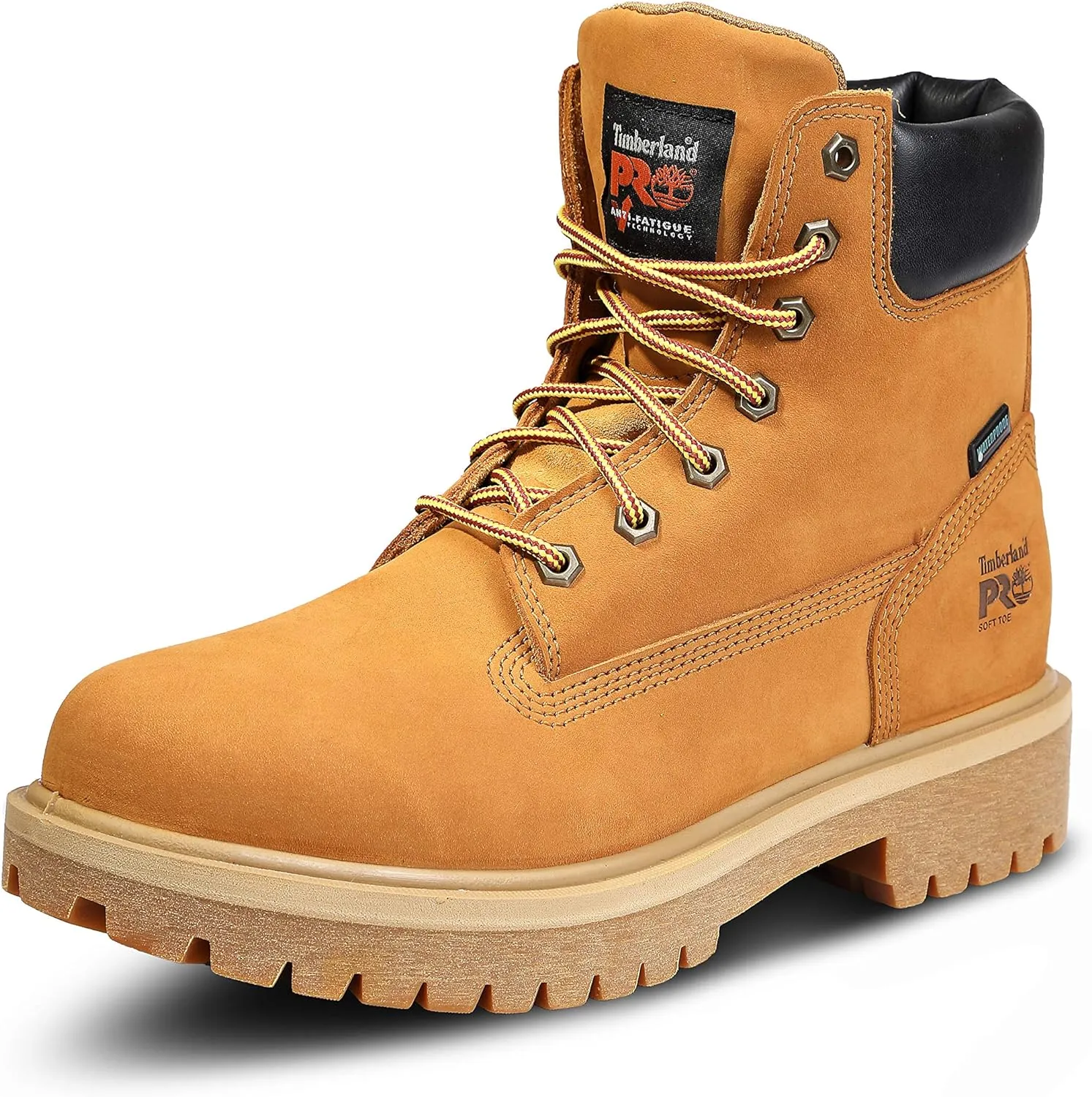 Timberland PRO Men's Direct Attach 6 Inch Soft Toe Insulated Waterproof Industrial Work Boot, Wheat, 12