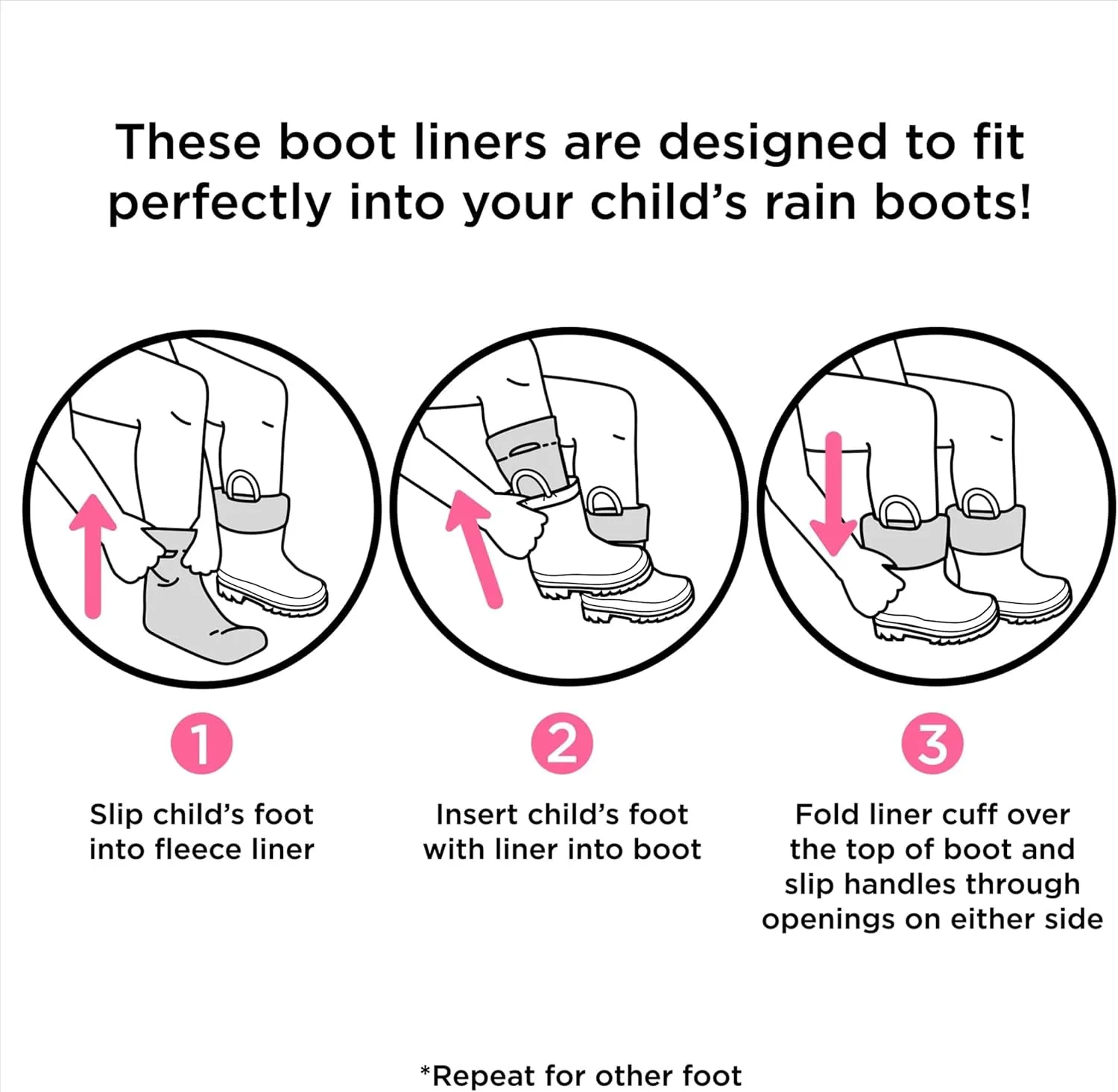 Toddler Rain Boots, Kids Rain Boots Waterproof Rubber Boots for Girls and Boys with Sock, Fun Patterns, Easy-On Handles 8-12