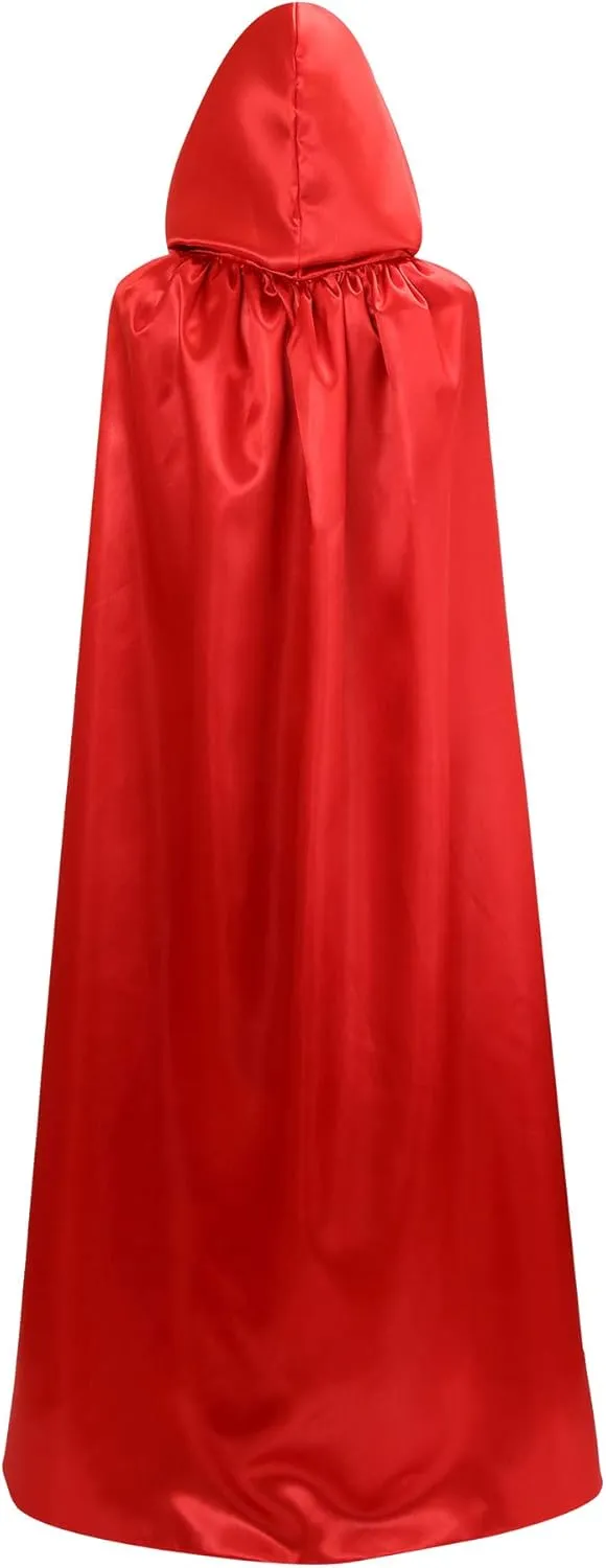 Unisex Reversible Hooded Cloak Cape For Christmas Halloween Party Vampires Cosplay Costumes