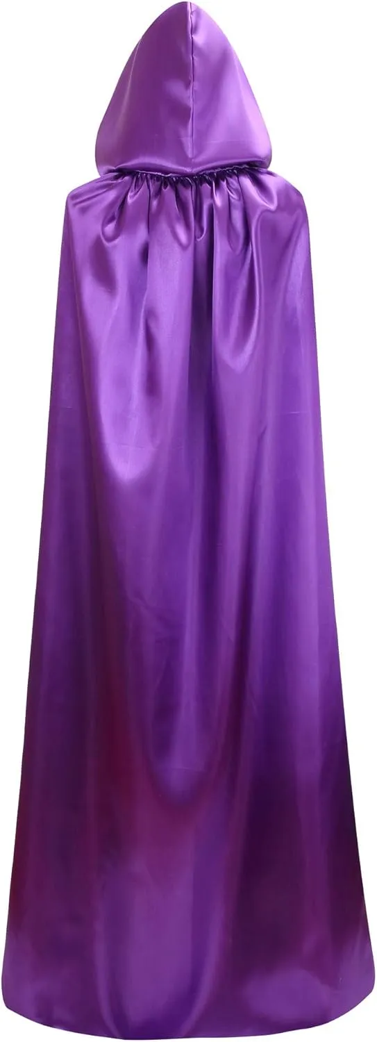 Unisex Reversible Hooded Cloak Cape For Christmas Halloween Party Vampires Cosplay Costumes
