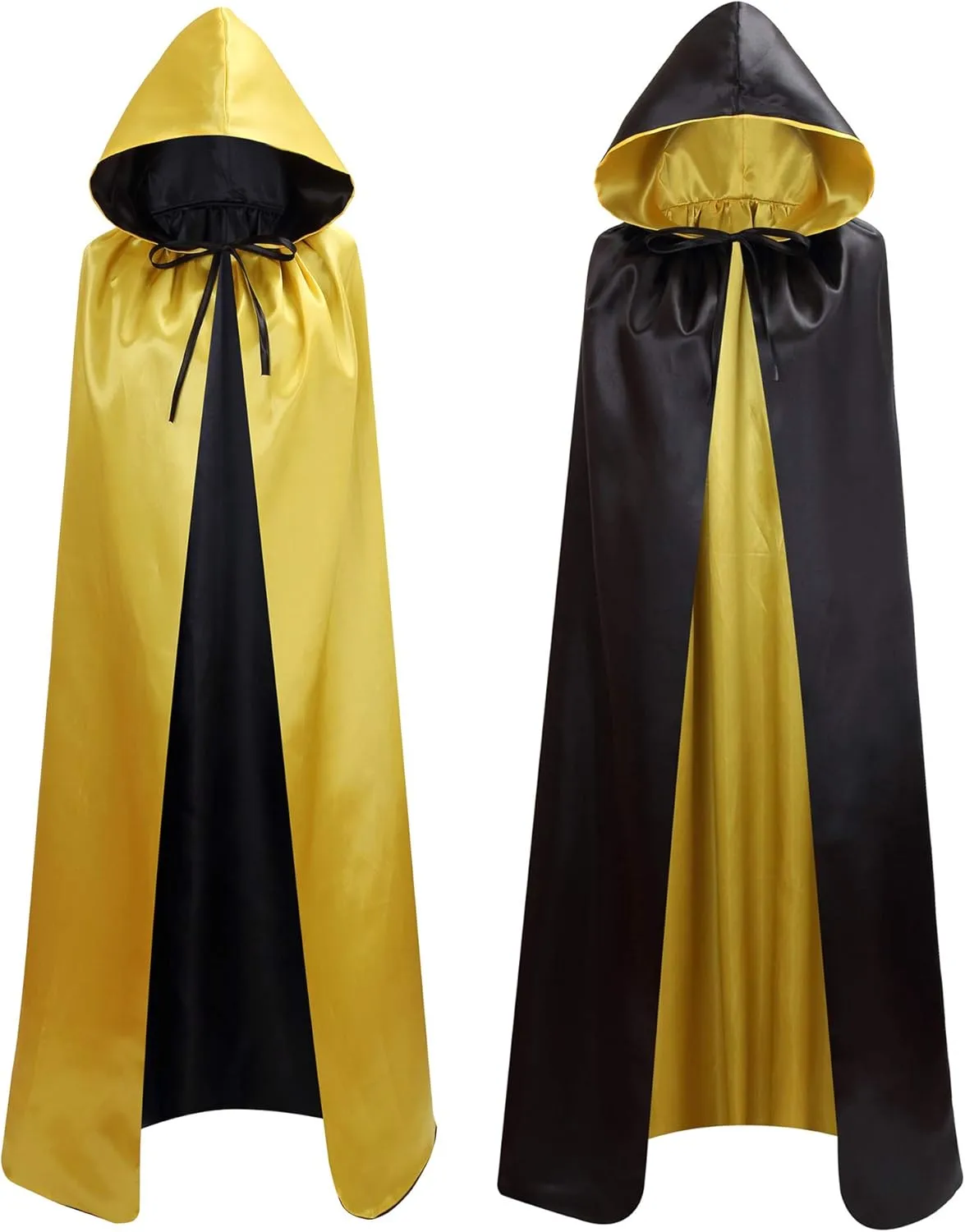 Unisex Reversible Hooded Cloak Cape For Christmas Halloween Party Vampires Cosplay Costumes