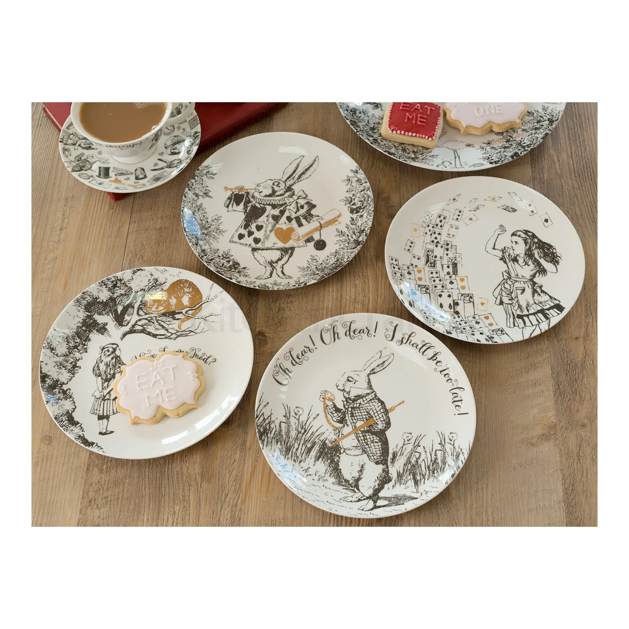 V&A Alice in Wonderland Side Plates - Set of 4